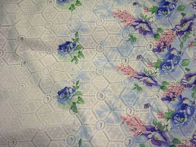 Scalloped Floral Lace - 0.46 Remnant