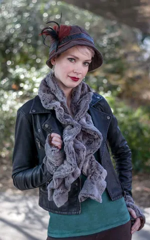 Scrunchy Scarf - Luxury Faux Fur in Giant's Causeway (One Left!)