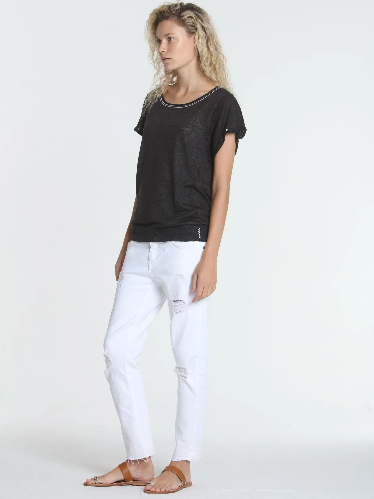 Seamed Summer Tee - Graphite