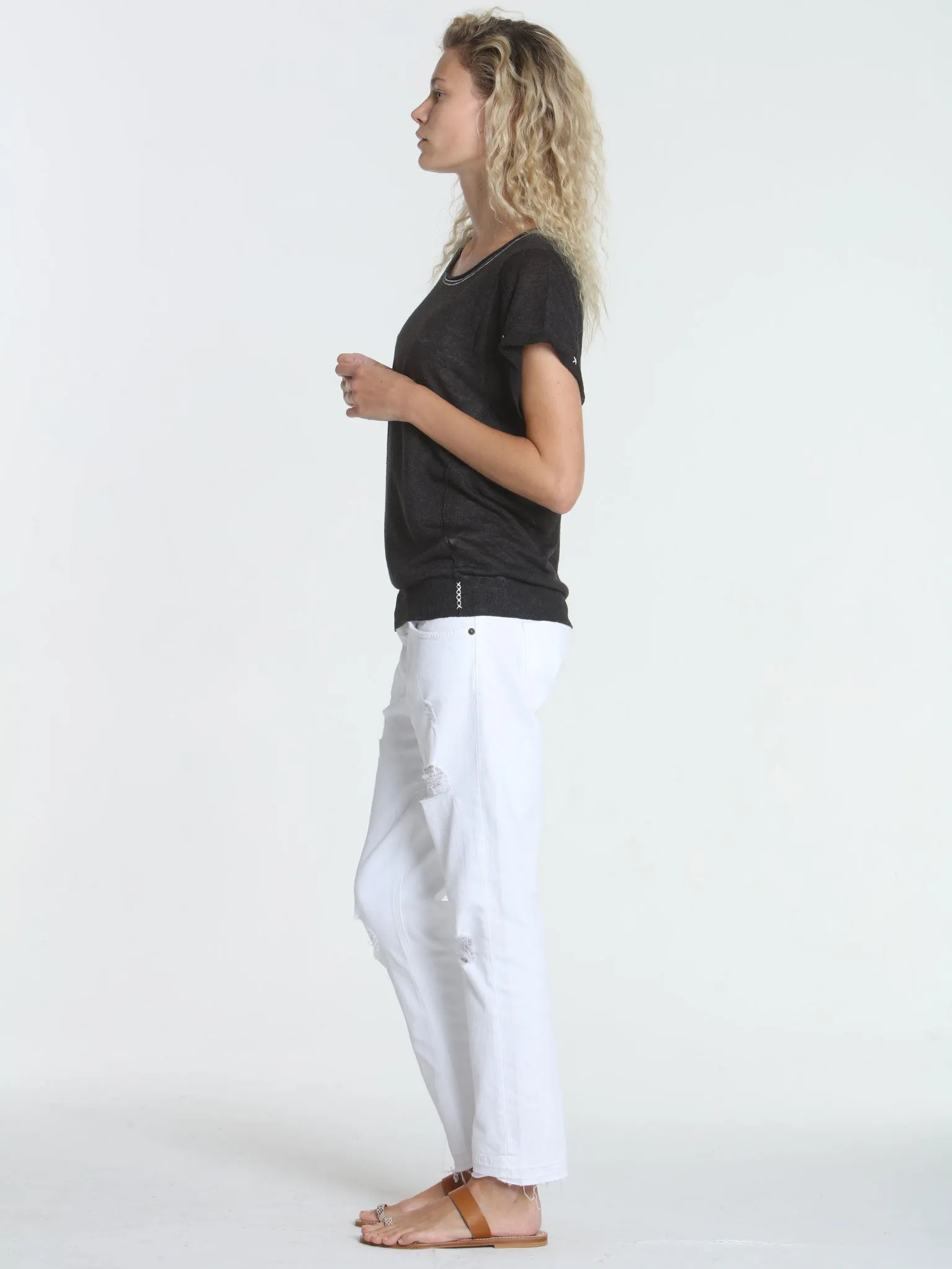Seamed Summer Tee - Graphite