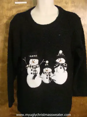 Snowman Family Cute Christmas Sweater