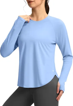 Soothfeel Womens Sun Shirts UPF 50  UV Protection Lightweight Quick Dry Long Sleeve Workout Hiking Tops Outdoor