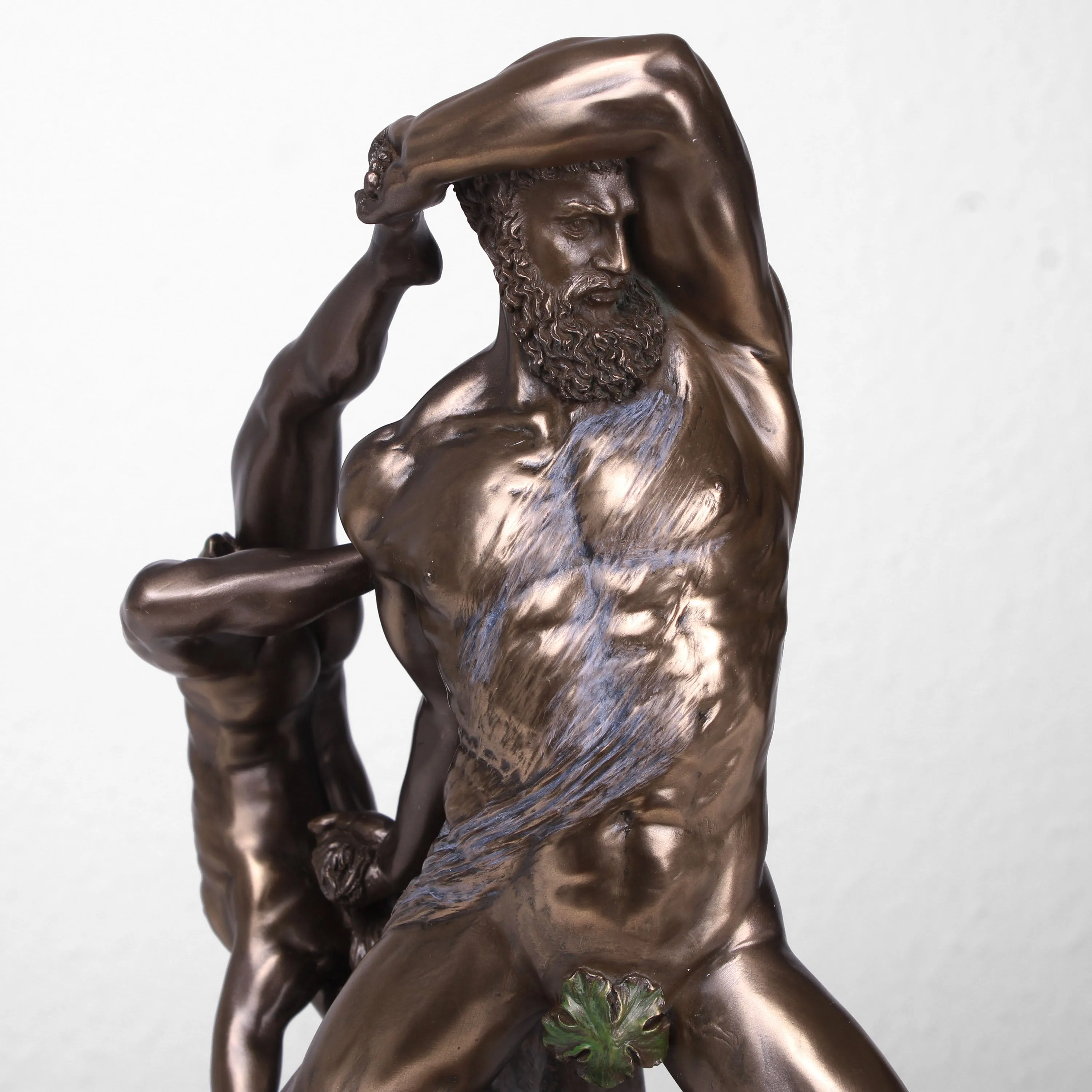 Statue of Hercules in Bronze (With Licha-  Cold Cast Bronze Sculpture)