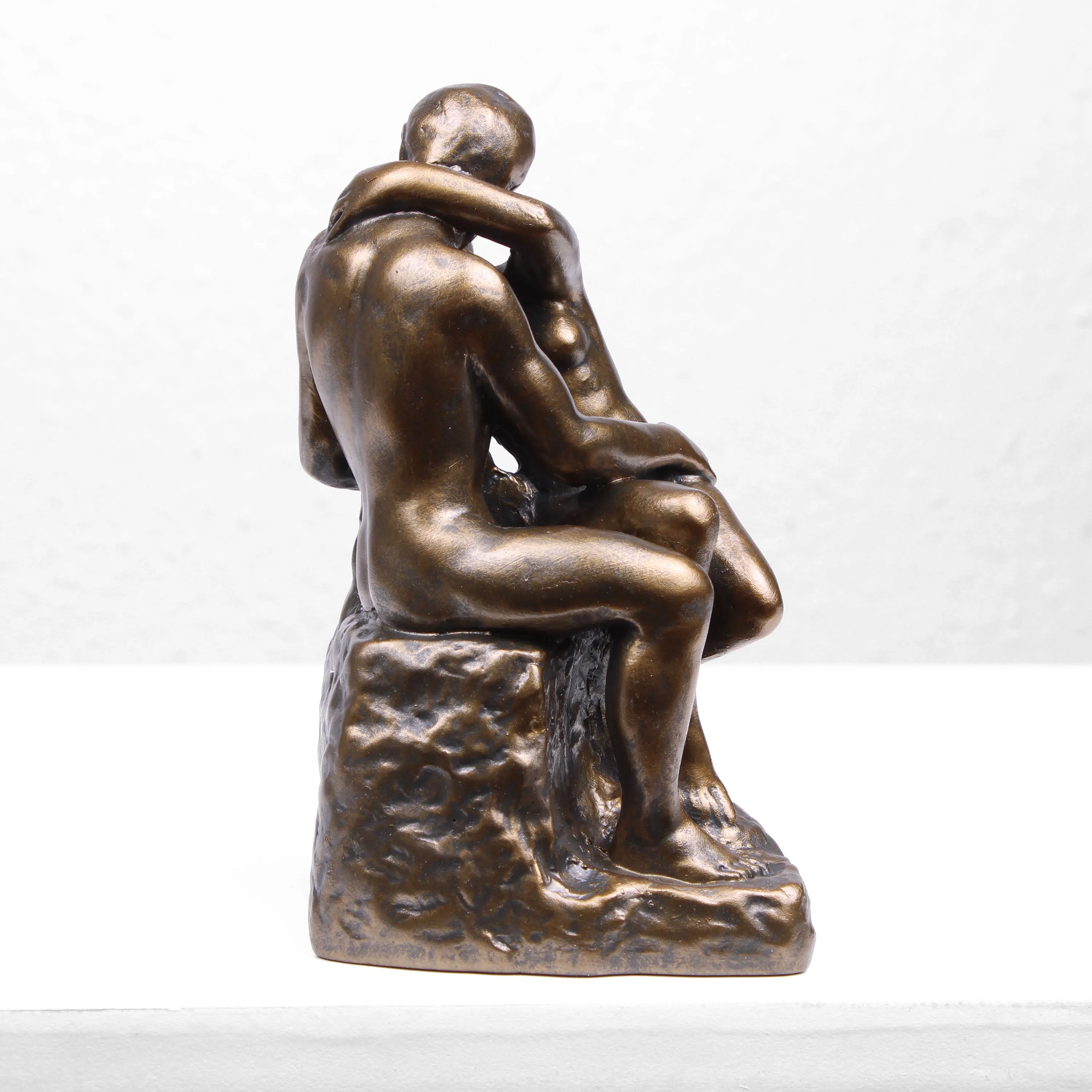 The Kiss Statue by Rodin (Cold Cast Bronze Lovers Sculpture)