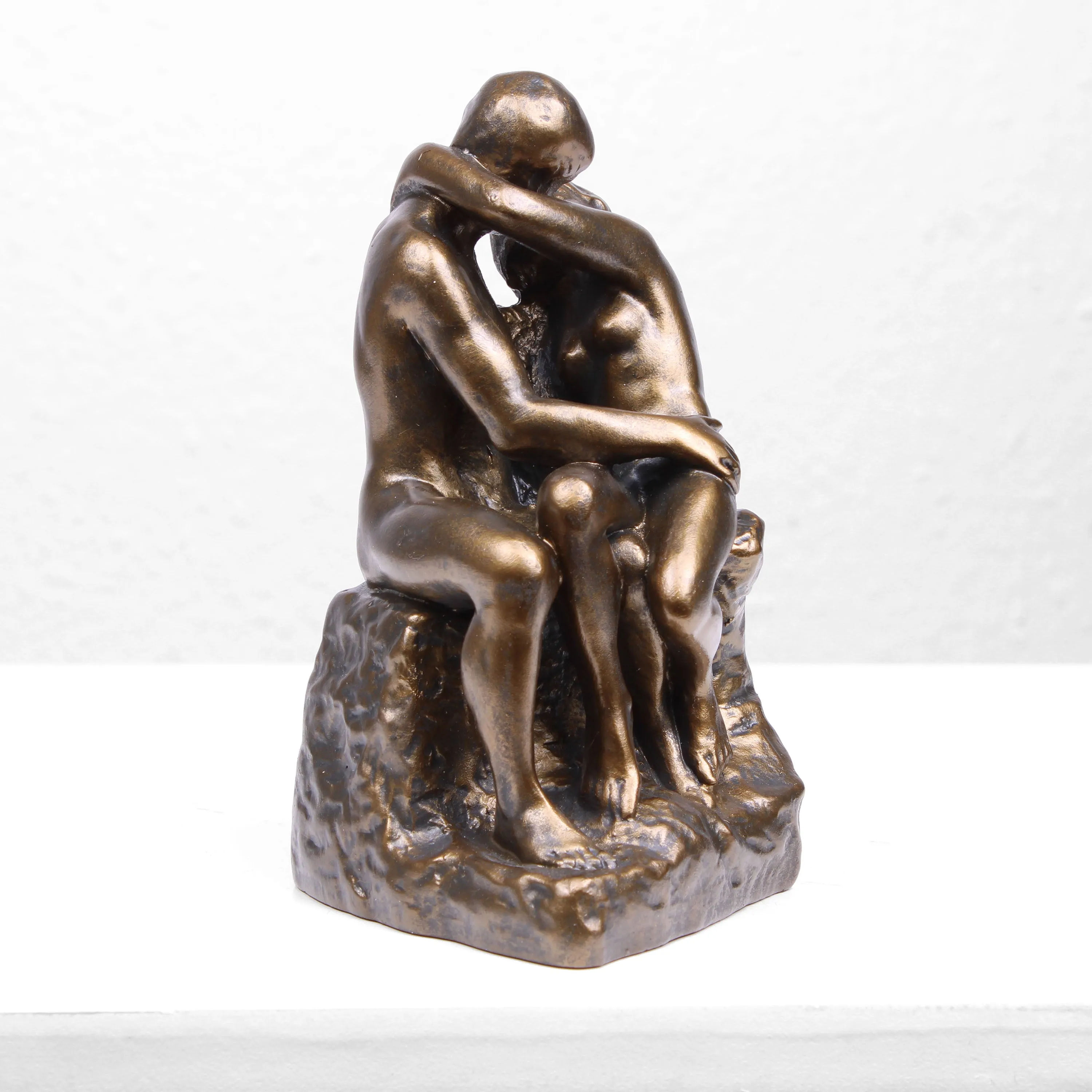 The Kiss Statue by Rodin (Cold Cast Bronze Lovers Sculpture)
