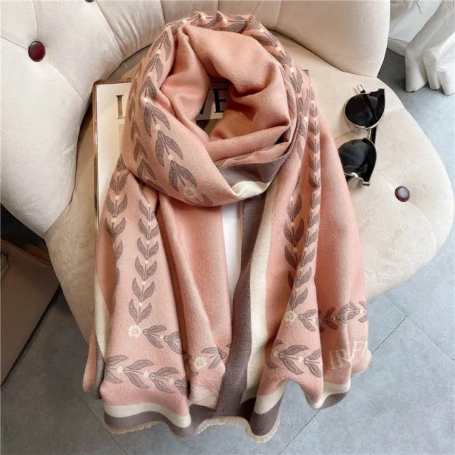 Thick Cashmere Warm Foulard Pashmina Shawl