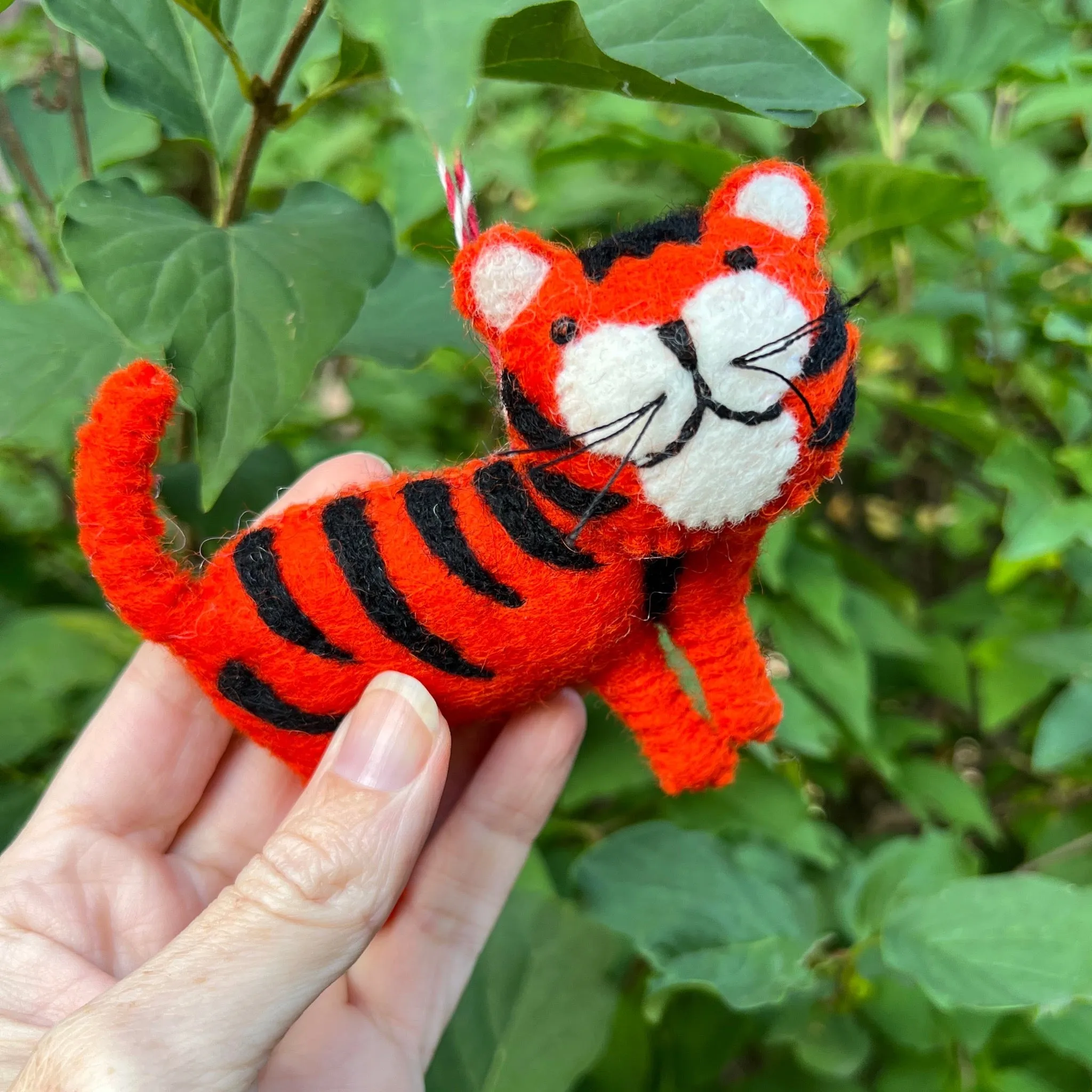 Tiger Ornament, Felt Wool