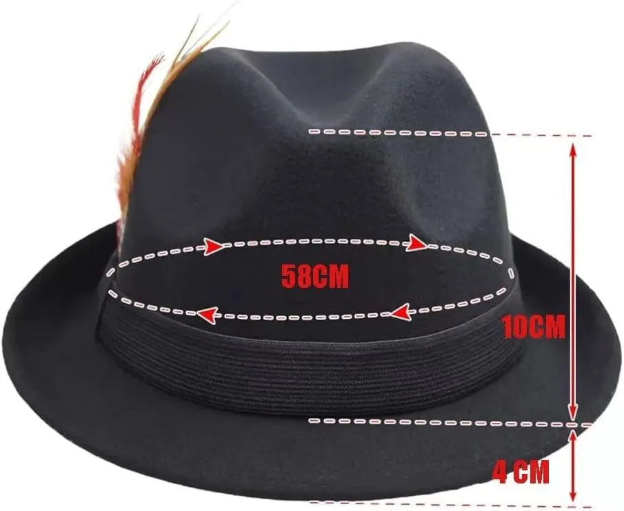 Unisex Fedora Hat for Men Women Trilby Hats Classic Jazz Cap Winter Autumn Panama Hat