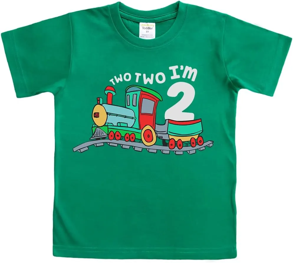 Unordinary Toddler 2nd Birthday Shirt boy Chugga Chugga Two Two Train im 2 Years Old Second Birthday Tshirt