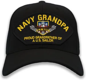 US Navy Grandpa - Proud Grandfather of a US Sailor Ball Cap or Trucker Hat