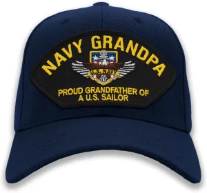 US Navy Grandpa - Proud Grandfather of a US Sailor Ball Cap or Trucker Hat