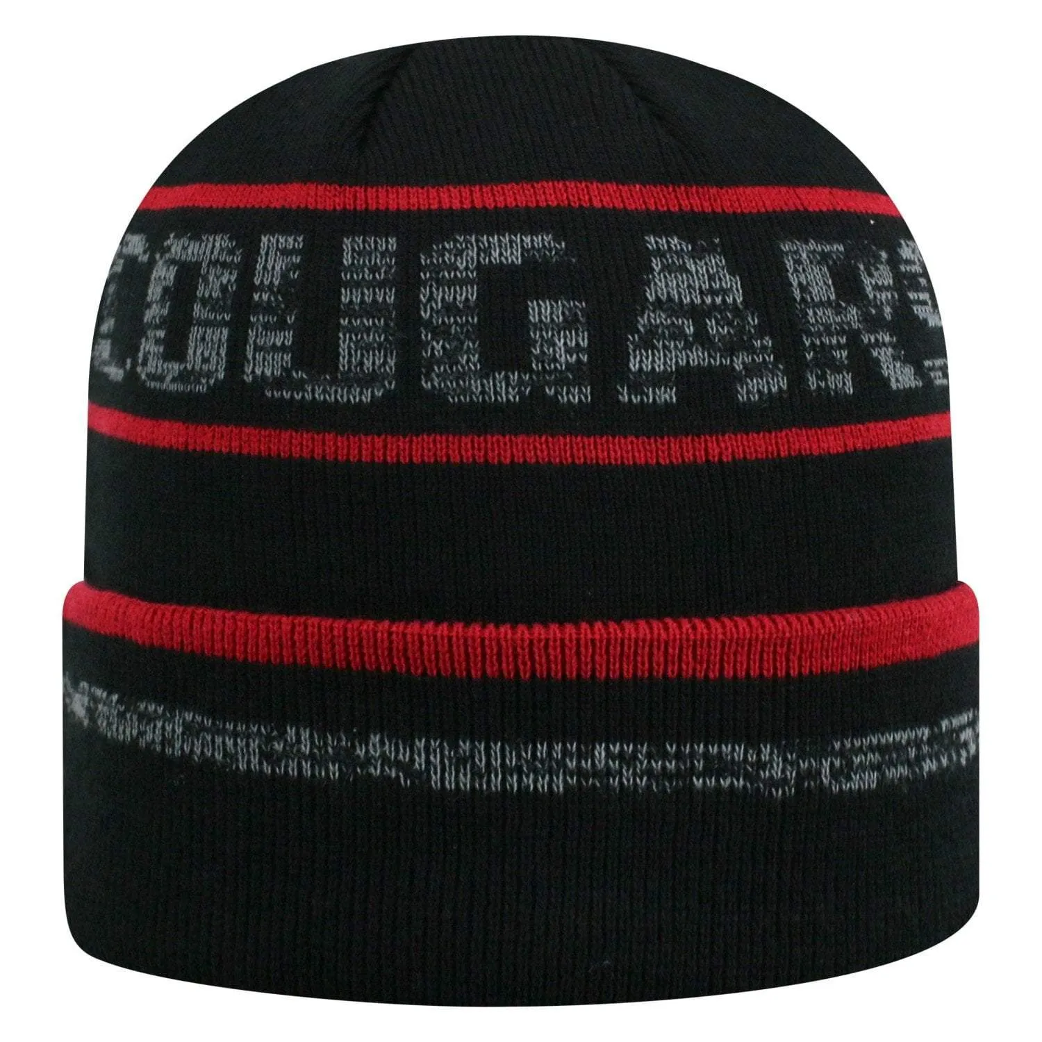 Washington State Cougars TOW Black Striped "Effect" Style Cuffed Knit Beanie Cap