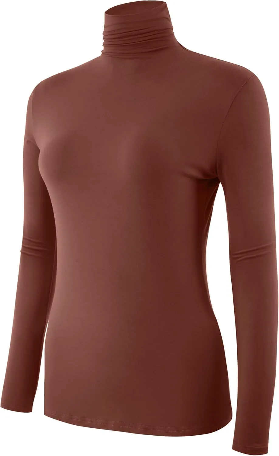 Women's Long Sleeve Lightweight Turtleneck Top Pullover Casual Active Layer Tops Shirts
