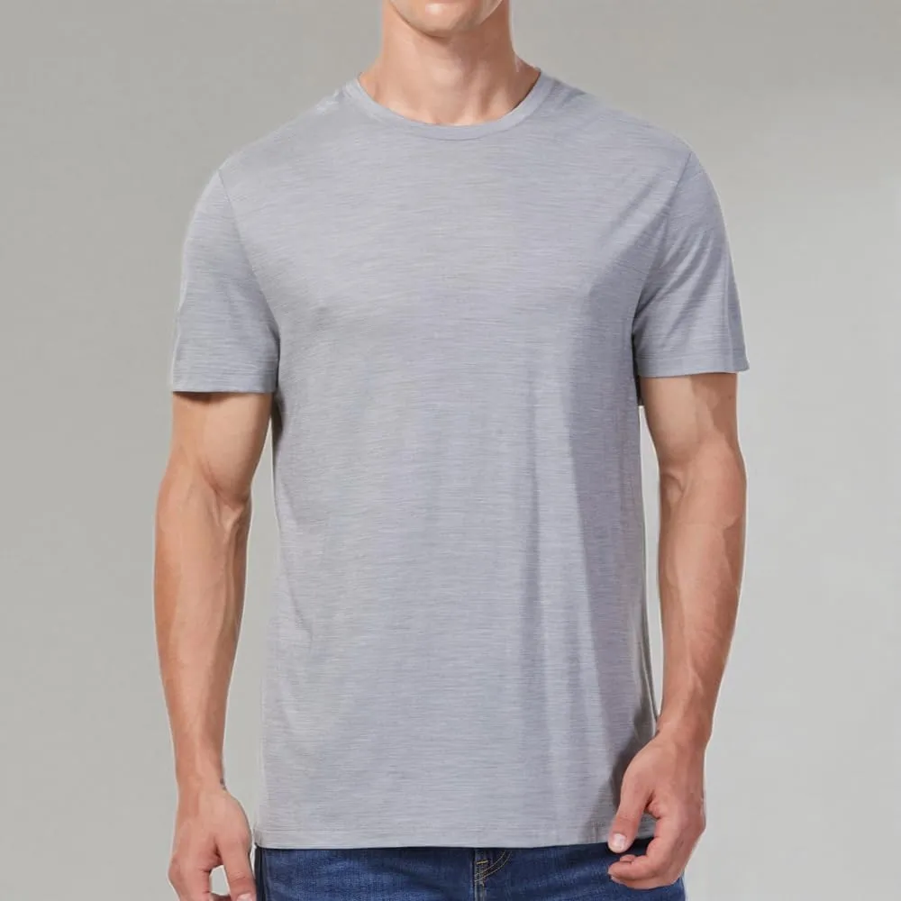 Woolinkin Merino Wool Coolmax Blend T Shirt - Mens Durable Short Sleeve Wool Base Layer - 150 Lightweight