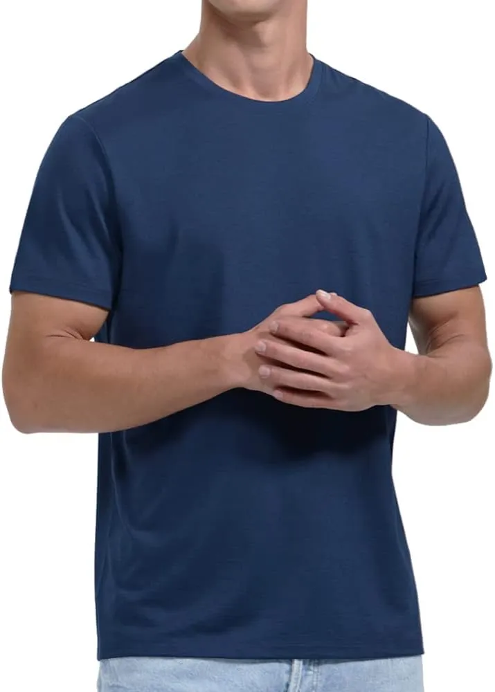 Woolinkin Merino Wool Coolmax Blend T Shirt - Mens Durable Short Sleeve Wool Base Layer - 150 Lightweight