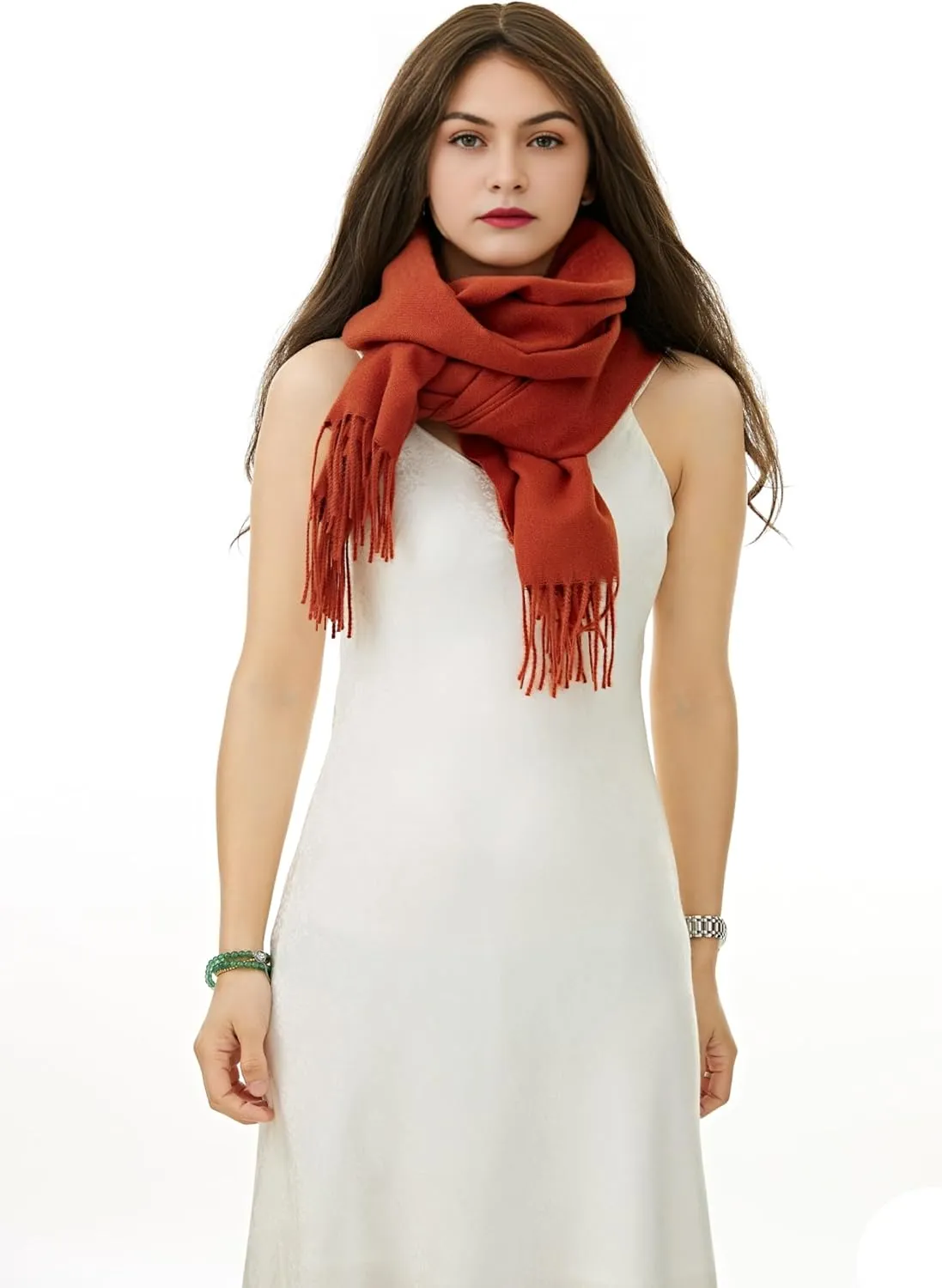 YOUR SMILE Women's Scarf Pashmina Shawls and Wraps for Evening Dress Bridesmaid Wedding Bridal Winter Warm Long Large Scarves